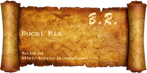 Bucsi Ria névjegykártya